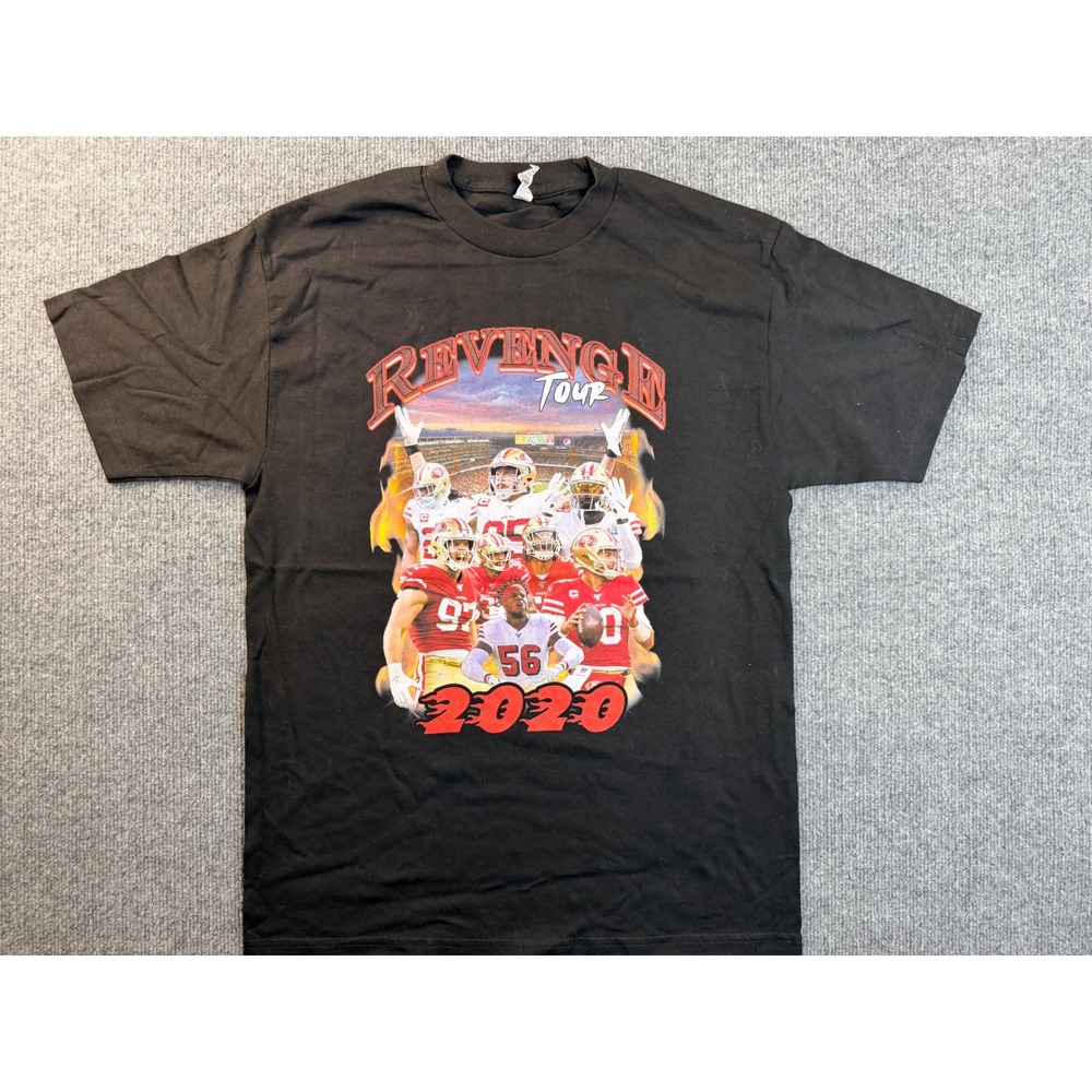 Alstyle San Francisco 49ers Revenge Tour 2020 Graphic Tee Black Mens M Cotton